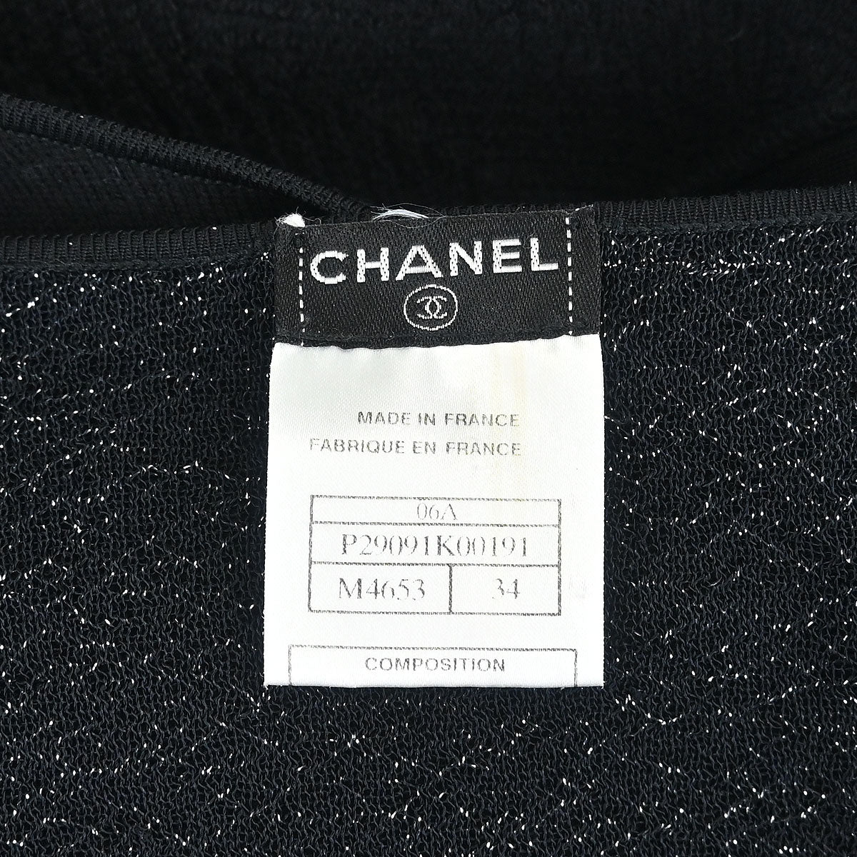 Chanel 2006 Sweater Top Black #34