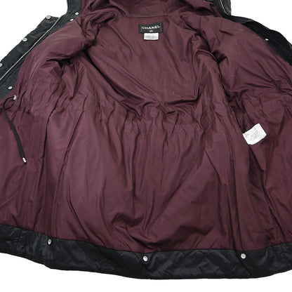 Chanel 2013-2014 Single Breasted Zip Up Jacket Black #38