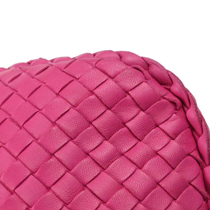 Bottega Veneta Pink Lambskin Intrecciato Hobo Handbag