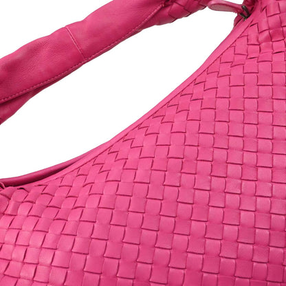 Bottega Veneta Pink Lambskin Intrecciato Hobo Handbag