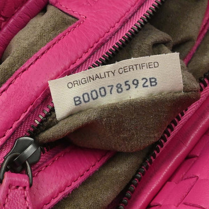 Bottega Veneta Pink Lambskin Intrecciato Hobo Handbag