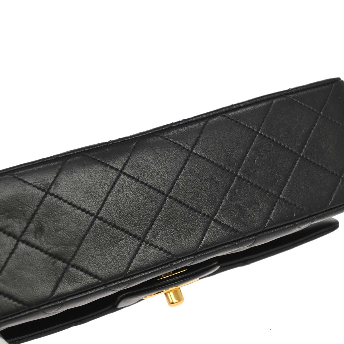 Chanel Black Lambskin Small Classic Double Flap Shoulder Bag