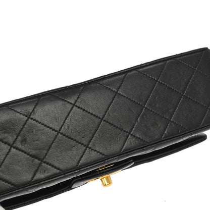Chanel Black Lambskin Small Classic Double Flap Shoulder Bag