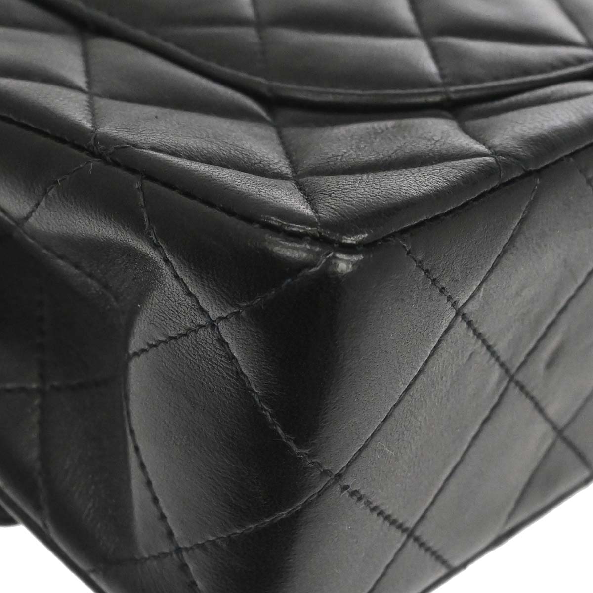Chanel Black Lambskin Small Classic Double Flap Shoulder Bag