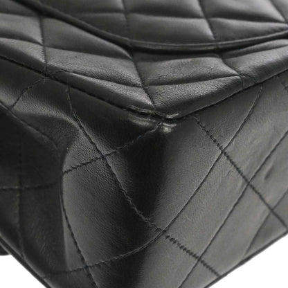 Chanel Black Lambskin Small Classic Double Flap Shoulder Bag