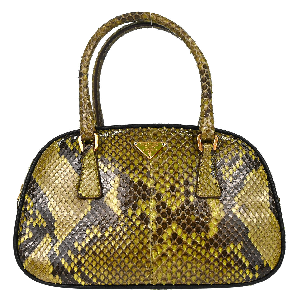 Prada * Green Python Handbag