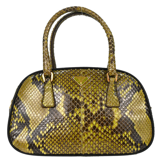 Prada * Green Python Handbag