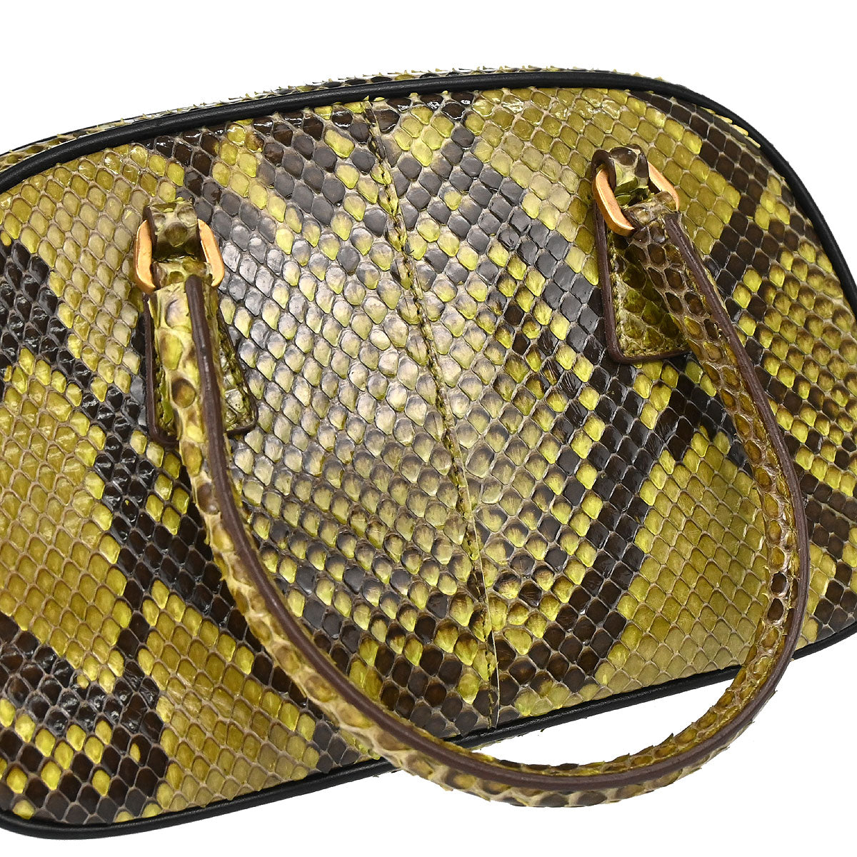 Prada * Green Python Handbag