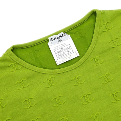 Chanel 1997 Cropped T-shirt Top Green #38