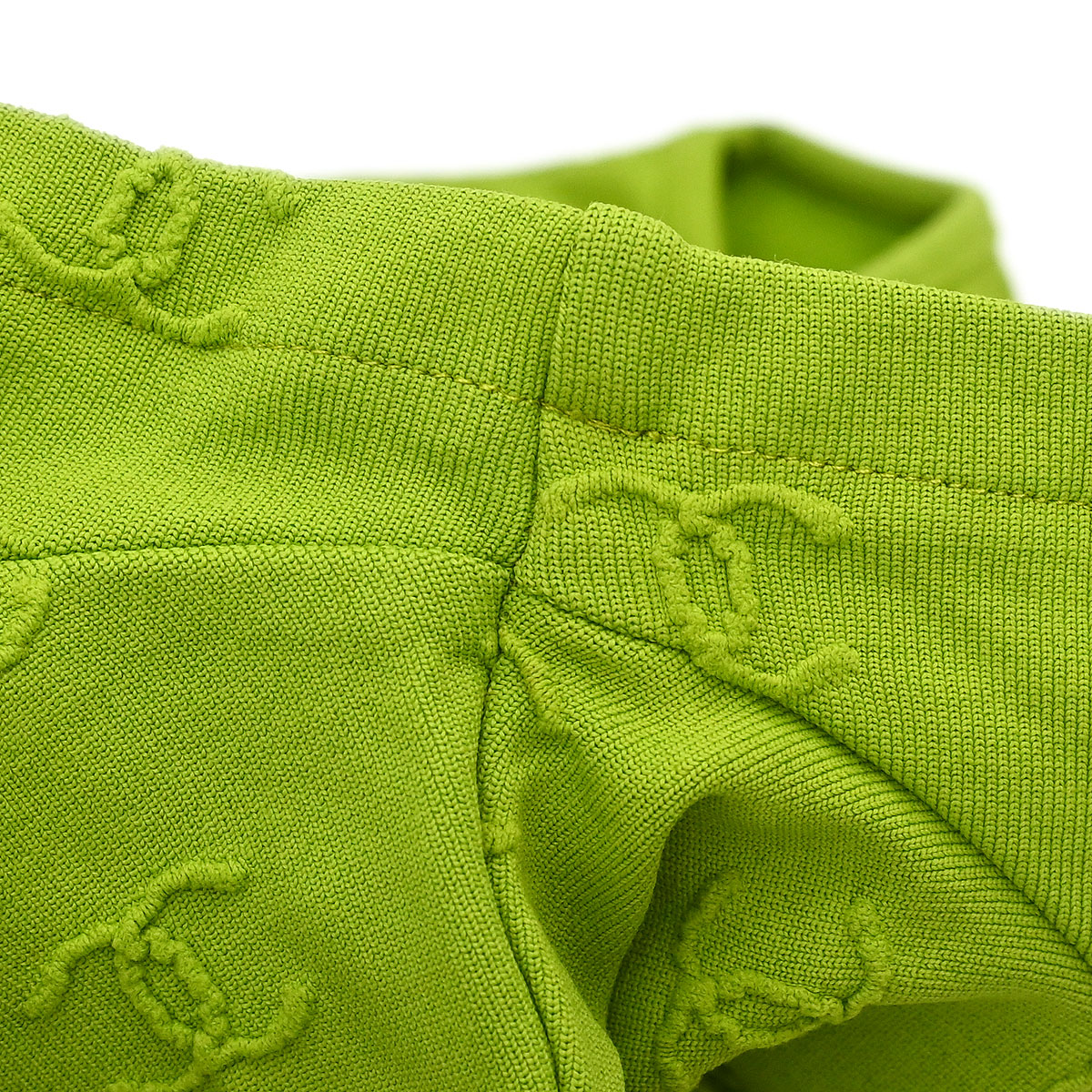 Chanel 1997 Cropped T-shirt Top Green #38