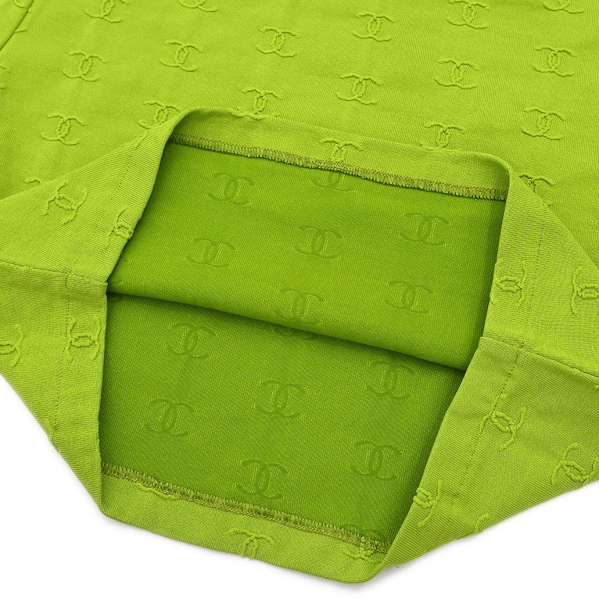 Chanel 1997 Cropped T-shirt Top Green #38