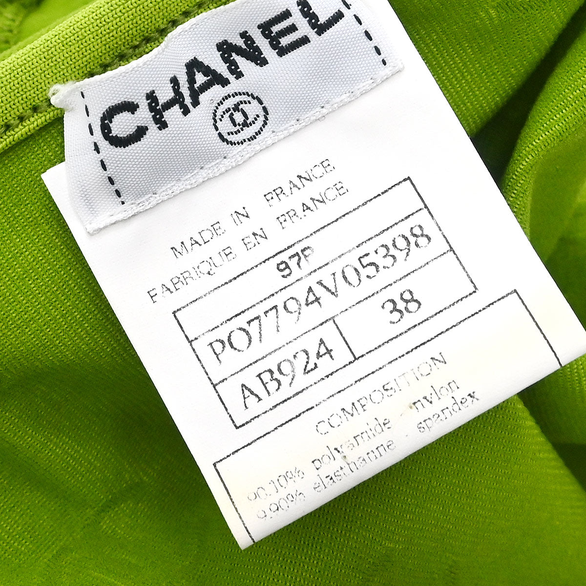 Chanel 1997 Cropped T-shirt Top Green #38