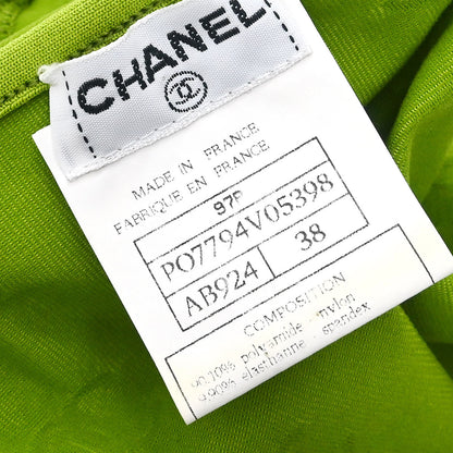 Chanel 1997 Cropped T-shirt Top Green #38