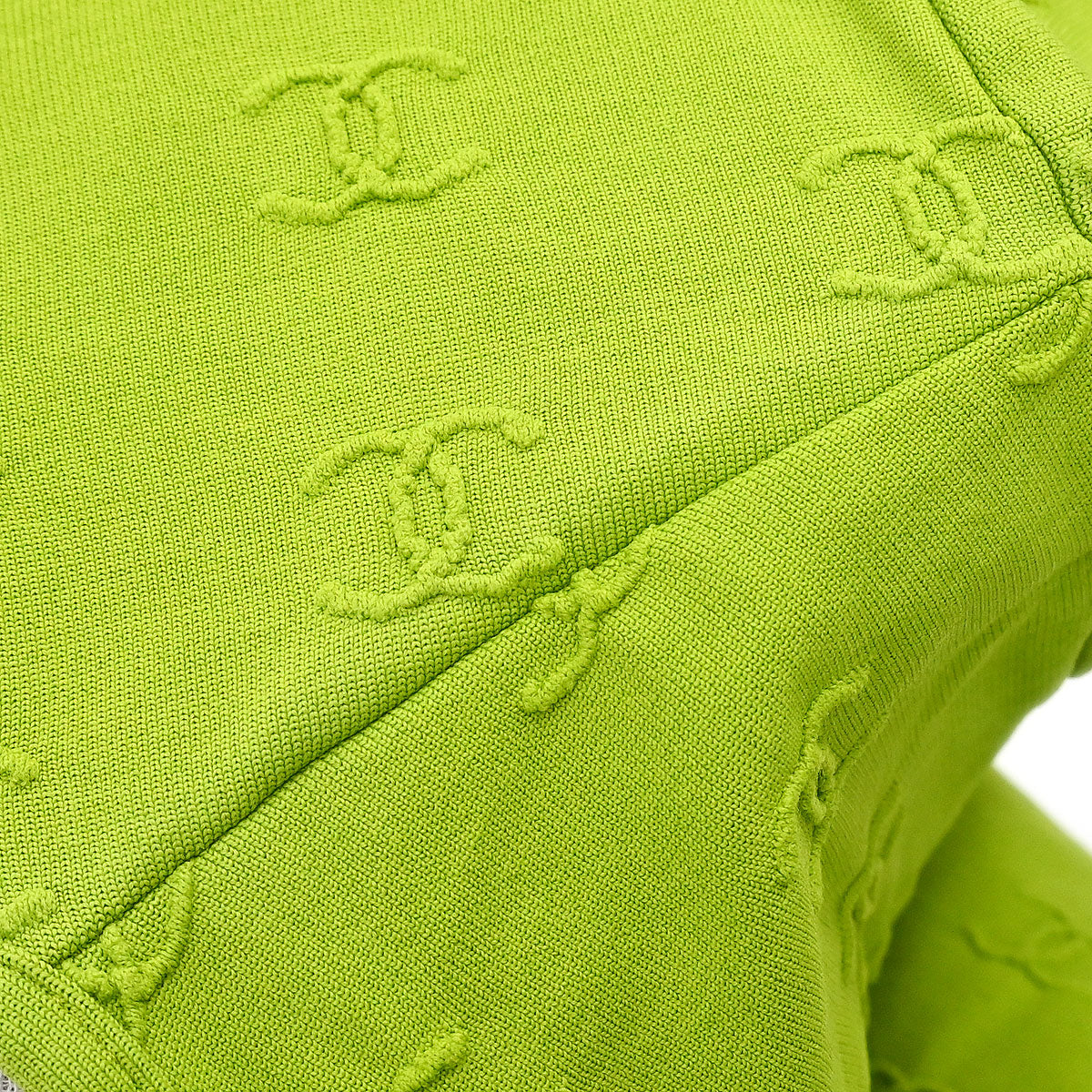 Chanel 1997 Cropped T-shirt Top Green #38
