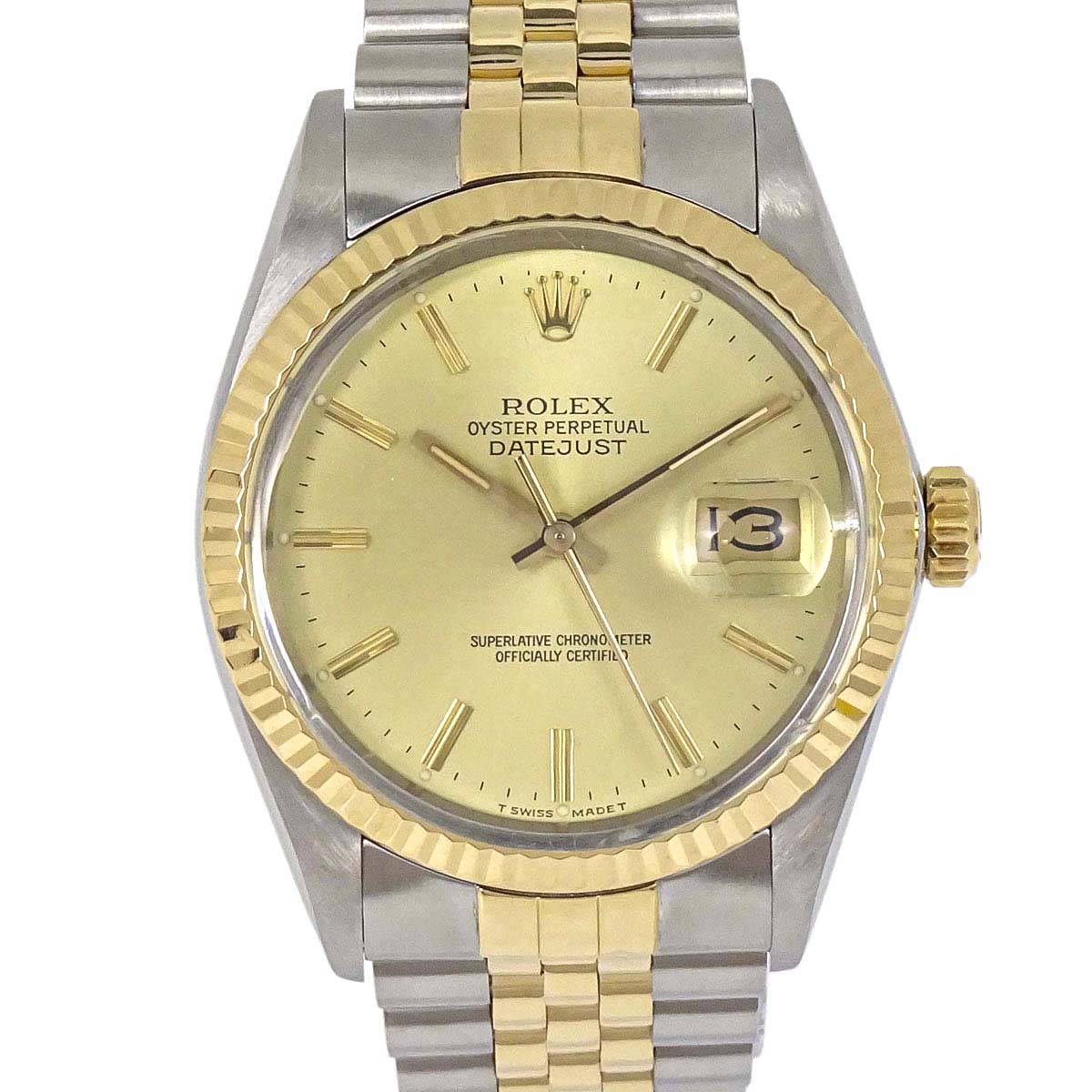 Rolex Oyster Perpetual Datejust 36mm Ref.16013 Self-winding Watch SS 18K