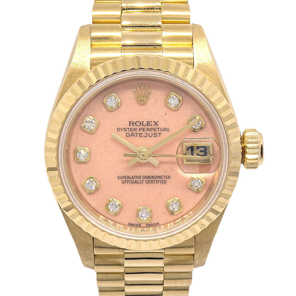 Rolex Oyster Perpetual Datejust Ref.69178G 26mm Watch 18KYG Diamond