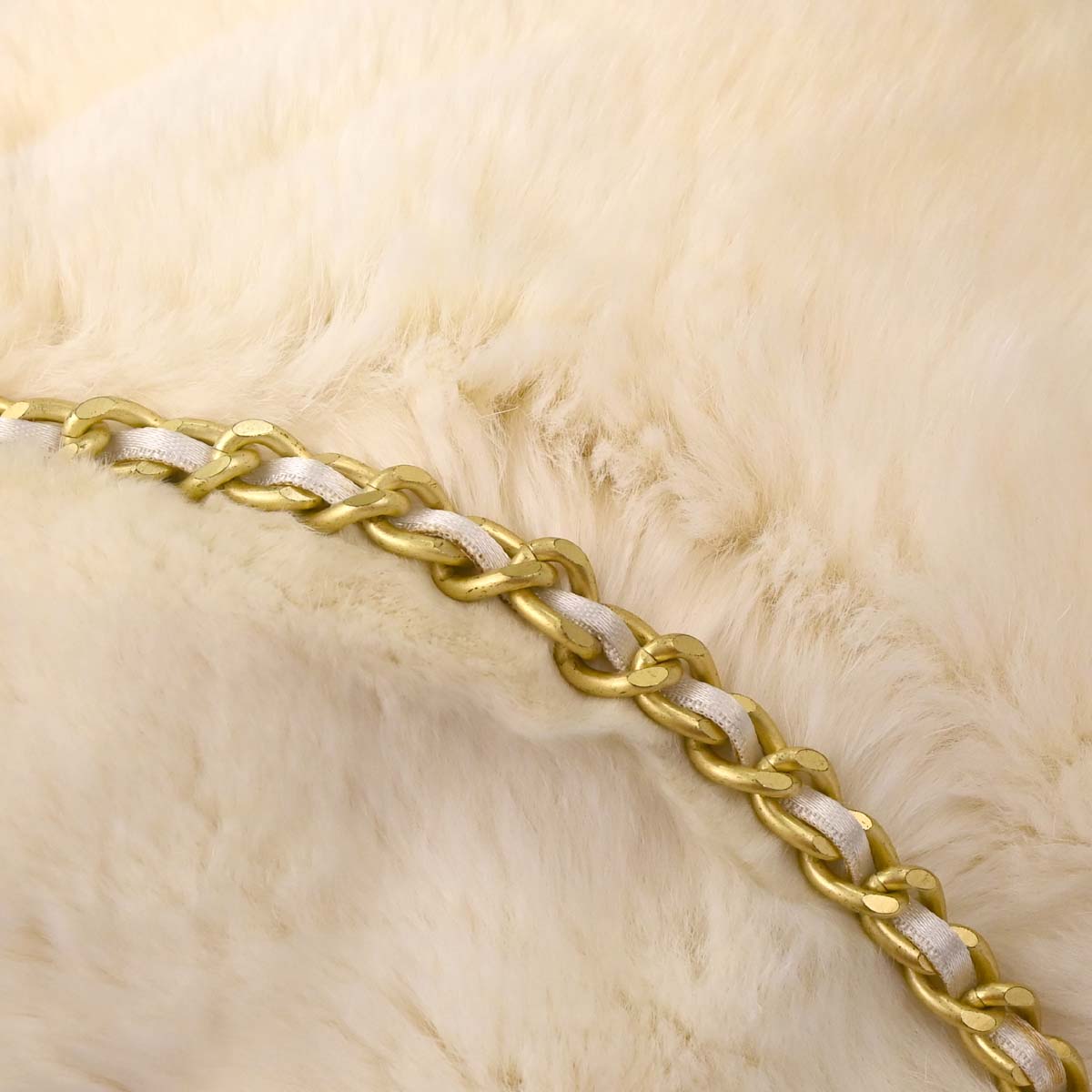 Chanel Ivory Lapin Fur Hand Warmer Shoulder Bag