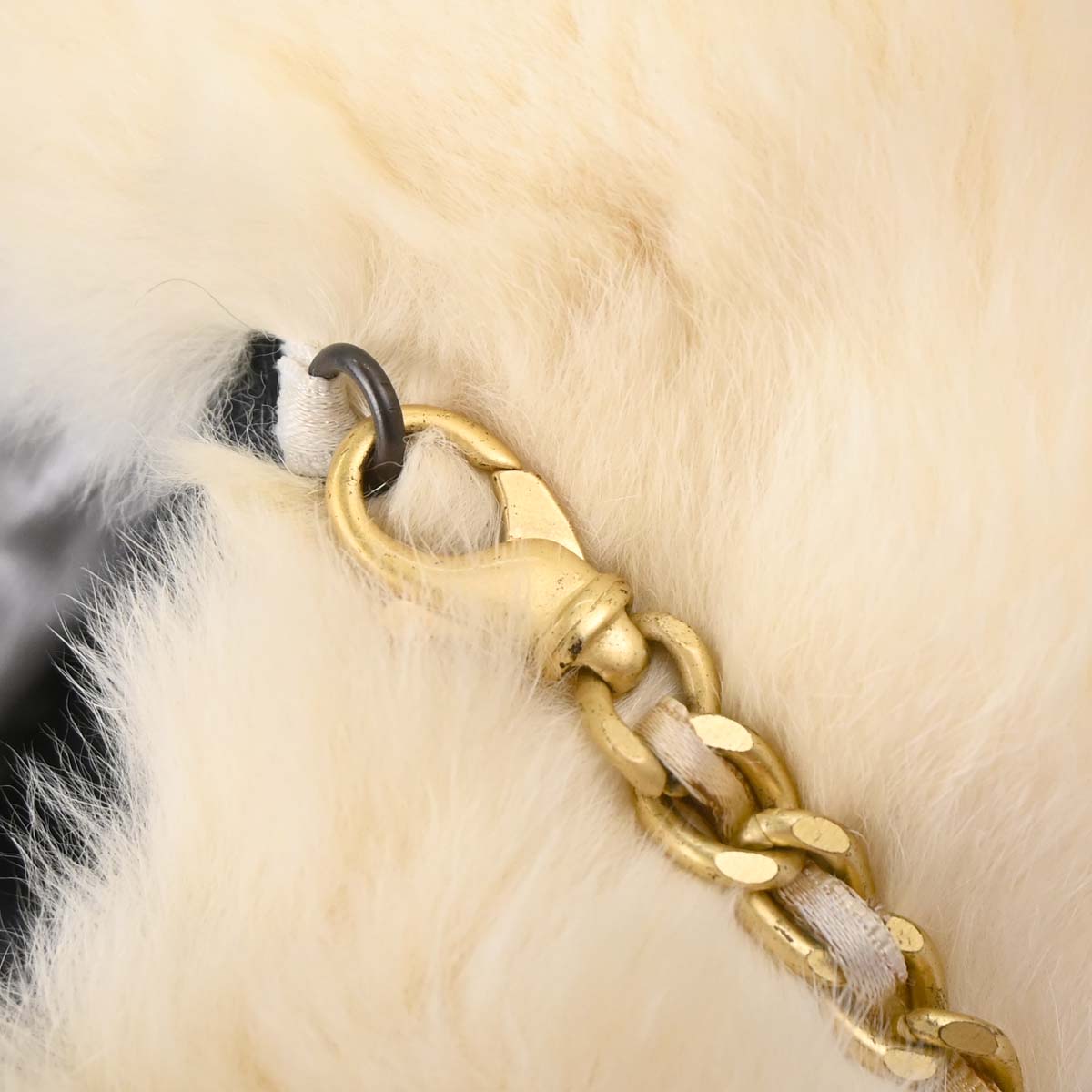 Chanel Ivory Lapin Fur Hand Warmer Shoulder Bag