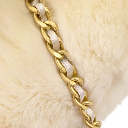 Chanel Ivory Lapin Fur Hand Warmer Shoulder Bag