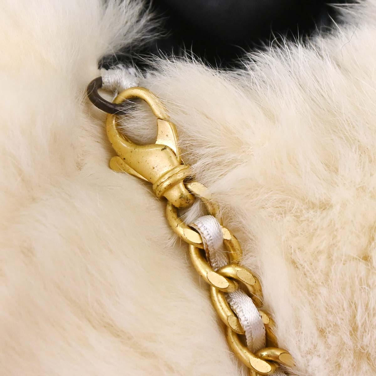 Chanel Ivory Lapin Fur Hand Warmer Shoulder Bag