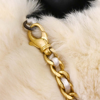 Chanel Ivory Lapin Fur Hand Warmer Shoulder Bag