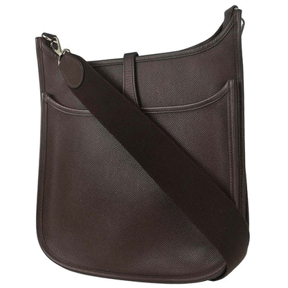 Hermes Chocolat Epsom Evelyne 2 29 PM Shoulder Bag