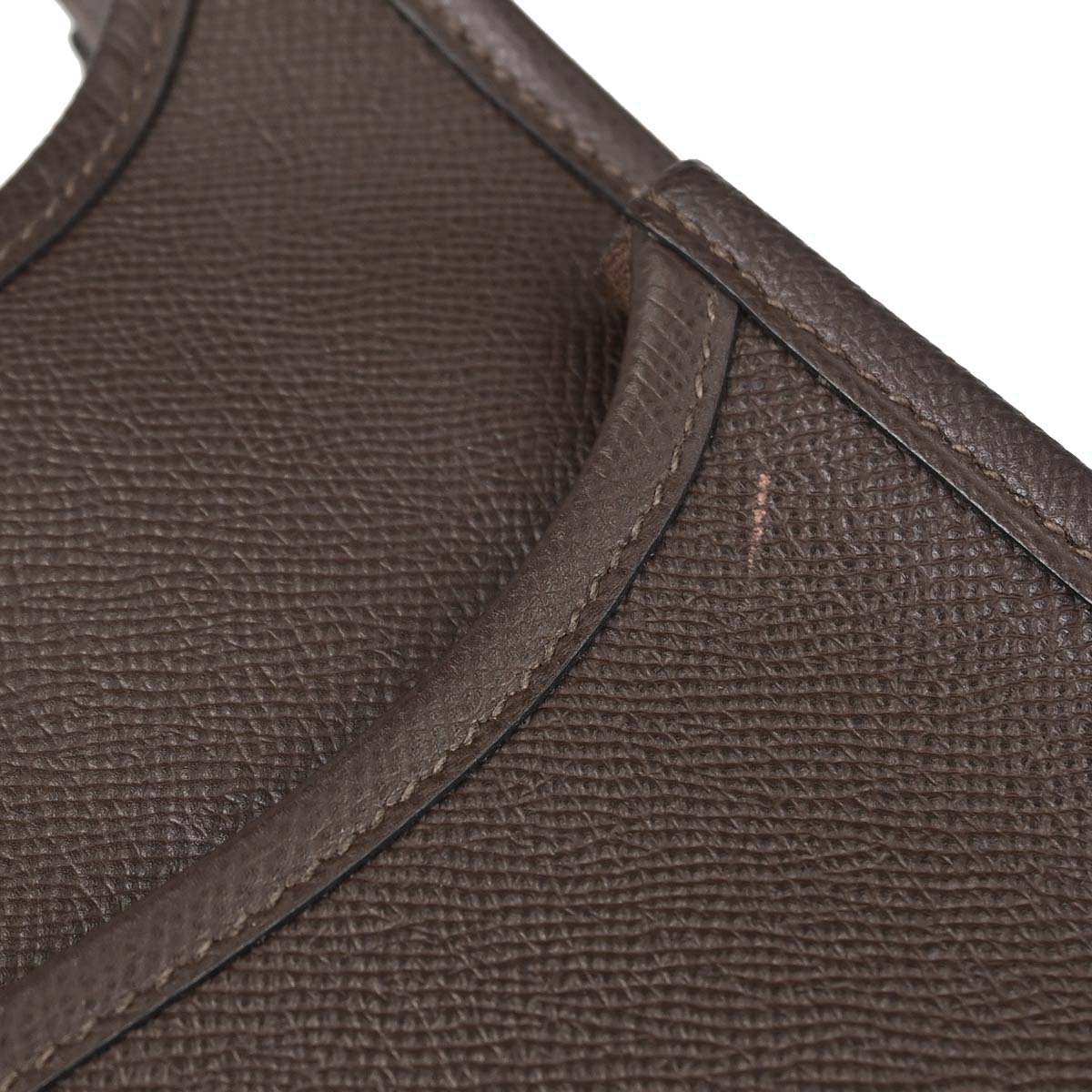 Hermes Chocolat Epsom Evelyne 2 29 PM Shoulder Bag