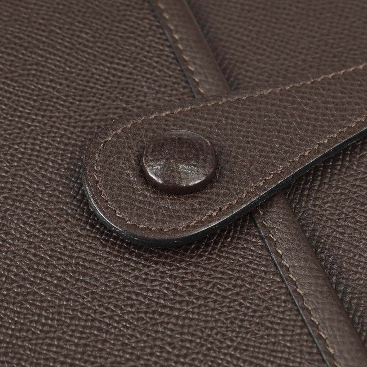 Hermes Chocolat Epsom Evelyne 2 29 PM Shoulder Bag