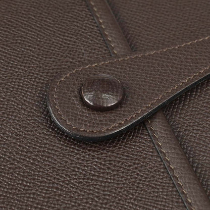 Hermes Chocolat Epsom Evelyne 2 29 PM Shoulder Bag