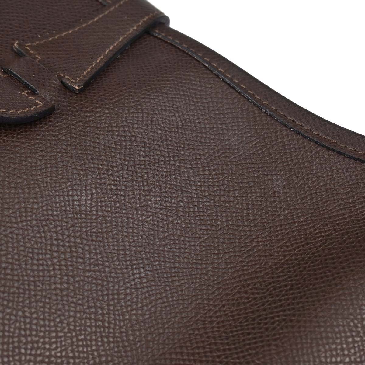 Hermes Chocolat Epsom Evelyne 2 29 PM Shoulder Bag