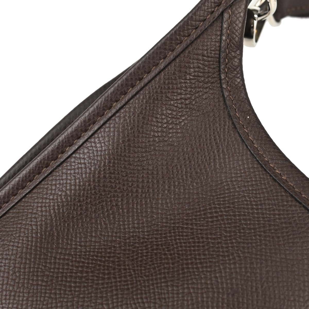 Hermes Chocolat Epsom Evelyne 2 29 PM Shoulder Bag