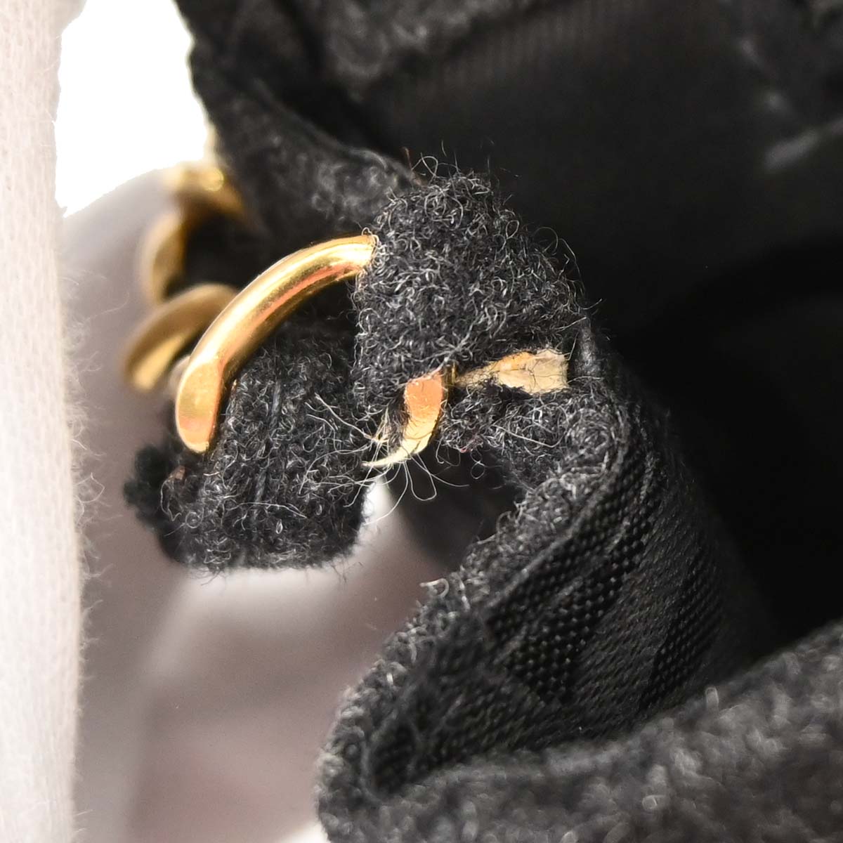 Chanel Gray Wool Mini Classic Square Flap Shoulder Bag