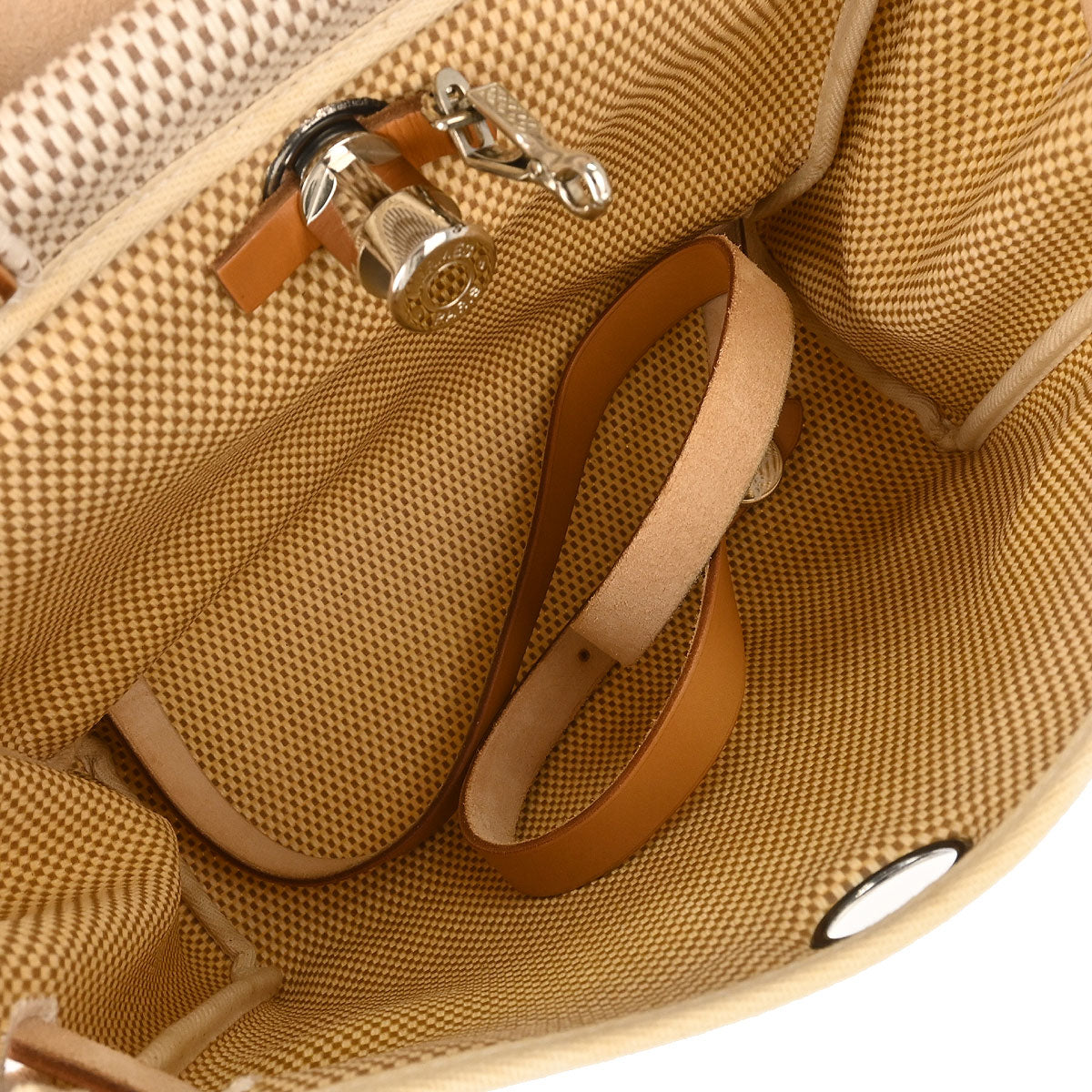 Hermes Natural Toile GM Herbag a Dos 2 in 1 Backpack