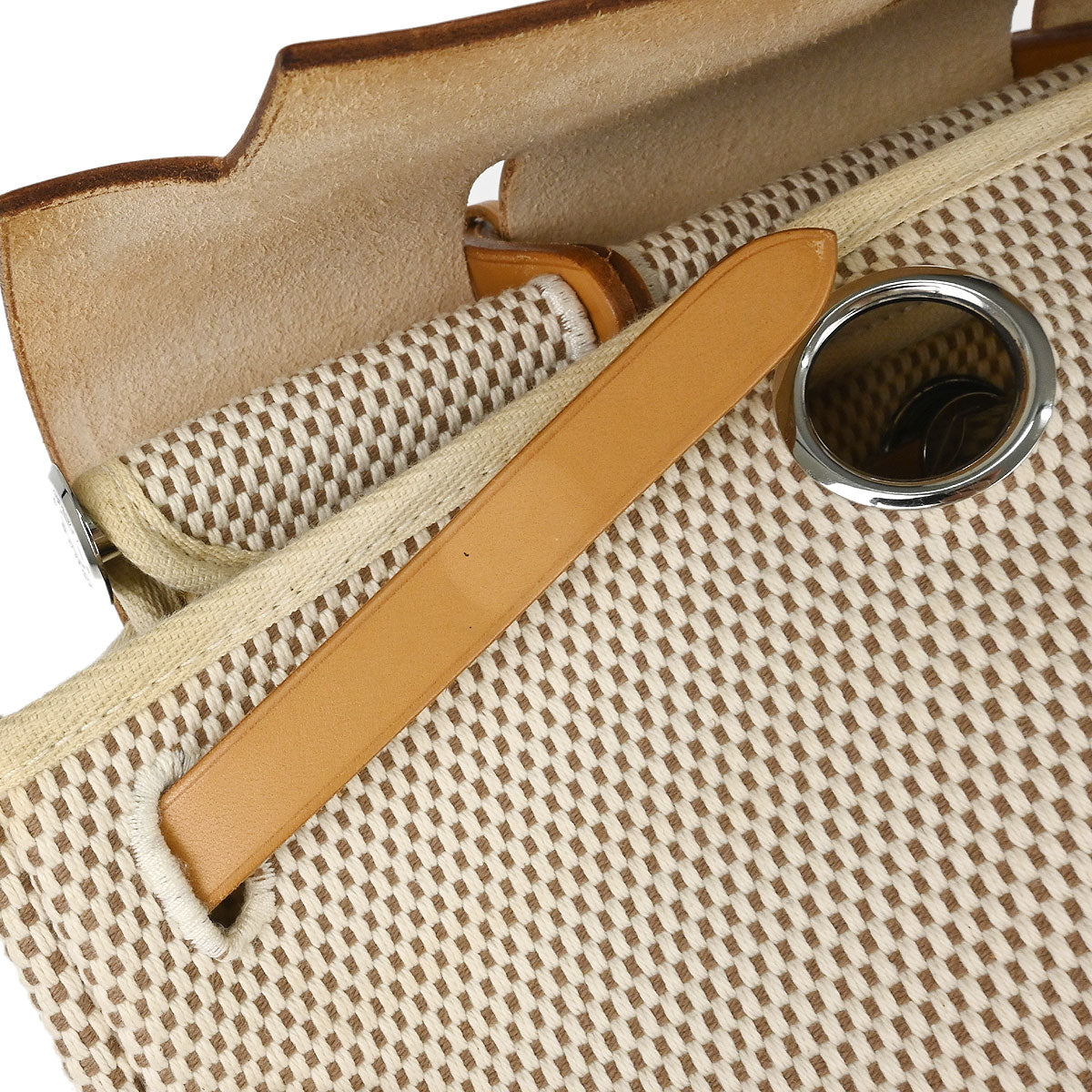 Hermes Natural Toile GM Herbag a Dos 2 in 1 Backpack
