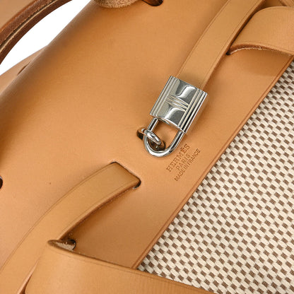Hermes Natural Toile GM Herbag a Dos 2 in 1 Backpack