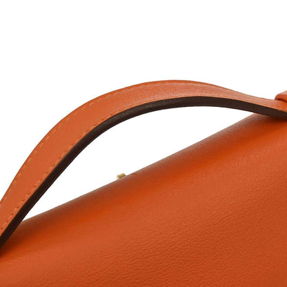 Hermes Orange Swift Kelly Pochette Handbag