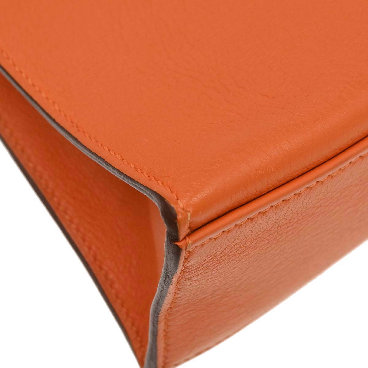 Hermes Orange Swift Kelly Pochette Handbag