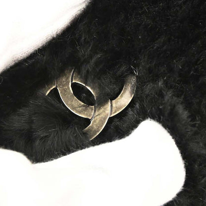 Chanel 2000-2001 Black Lapin Fur Tote Handbag