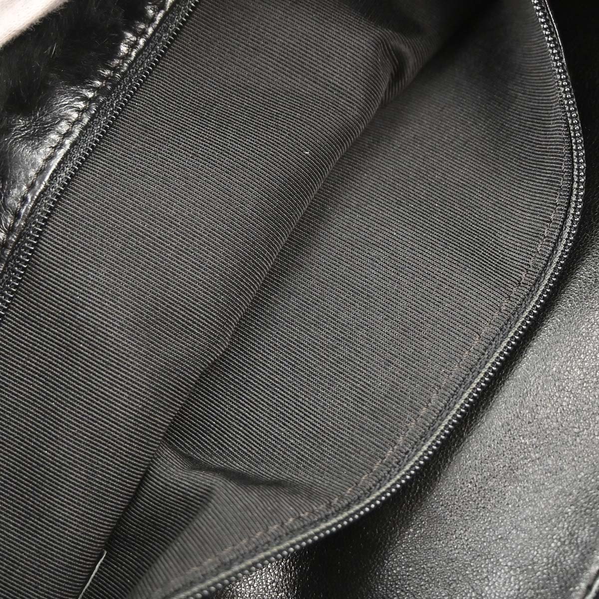 Chanel 2000-2001 Black Lapin Fur Tote Handbag