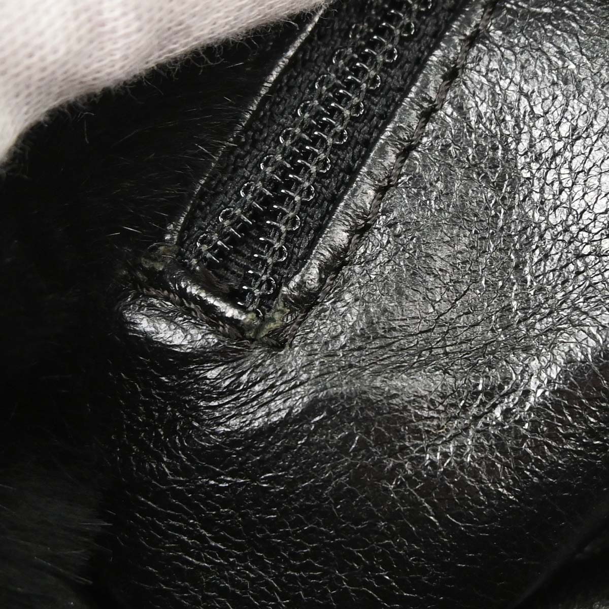 Chanel 2000-2001 Black Lapin Fur Tote Handbag