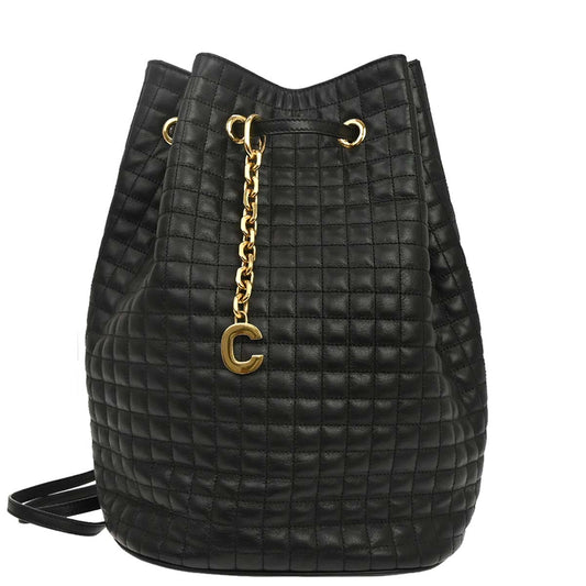 Celine Black Leather Backpack