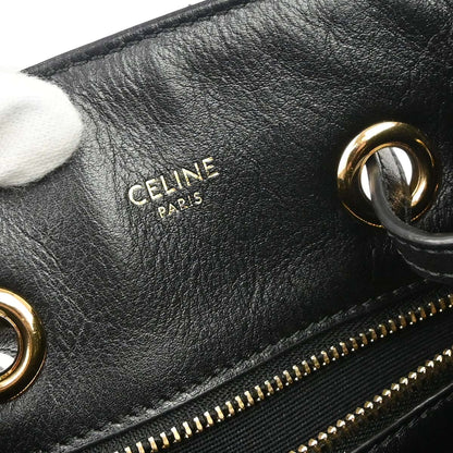 Celine Black Leather Backpack
