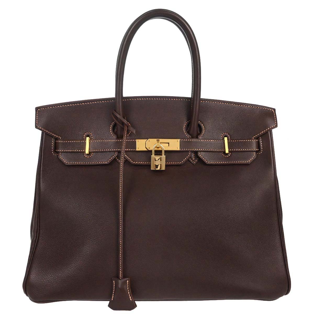 Hermes Havane Gulliver Birkin 35 Handbag