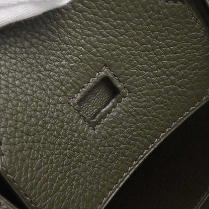 Hermes Vert Olive Taurillon Clemence Birkin 35 Handbag