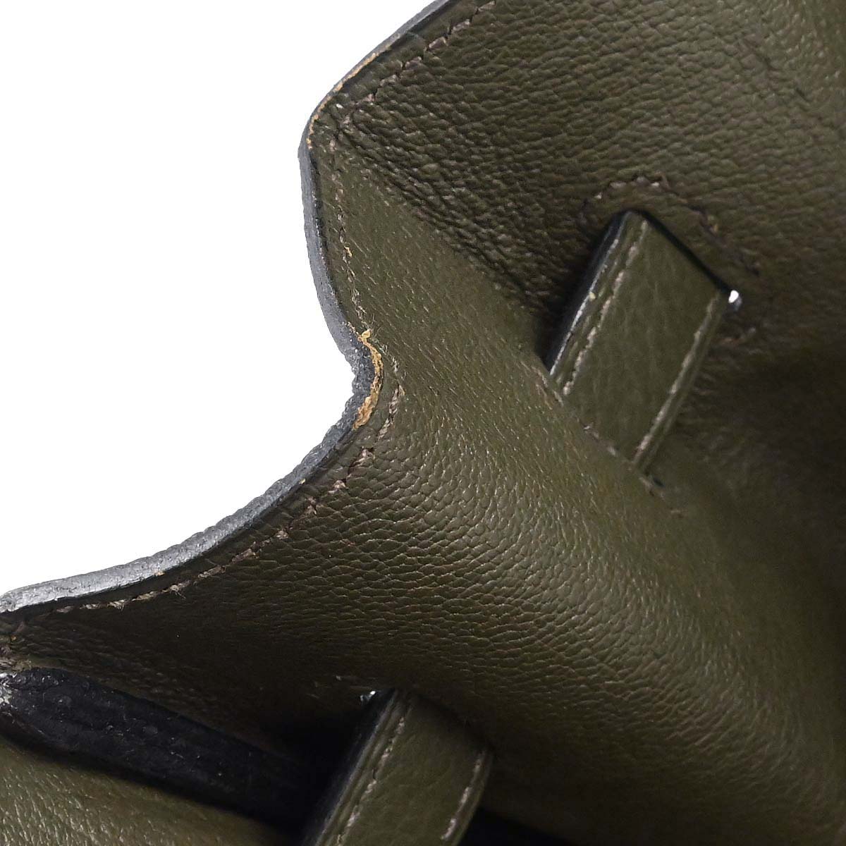 Hermes Vert Olive Taurillon Clemence Birkin 35 Handbag