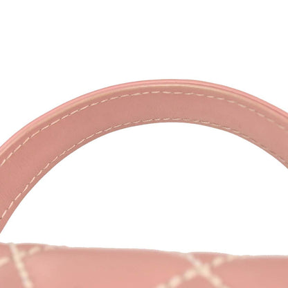 Chanel 2004-2005 Pink Calfskin Wild Stitch Handbag