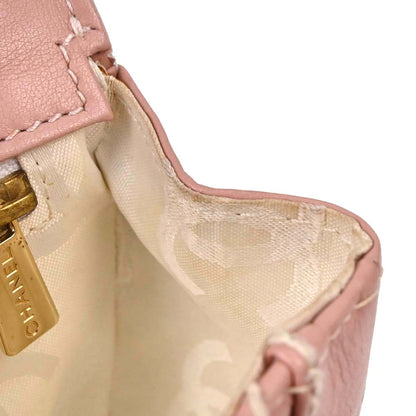 Chanel 2004-2005 Pink Calfskin Wild Stitch Handbag