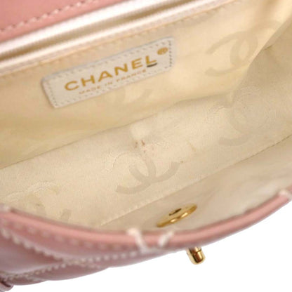 Chanel 2004-2005 Pink Calfskin Wild Stitch Handbag