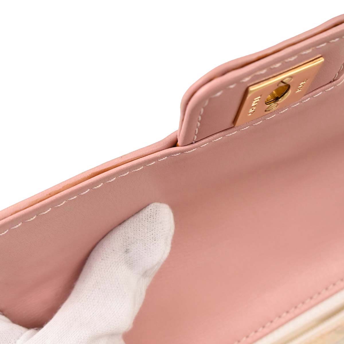 Chanel 2004-2005 Pink Calfskin Wild Stitch Handbag
