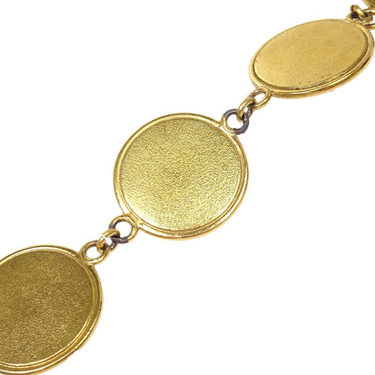 Chanel Medallion Charm Faux Tortoiseshell Chain Belt Gold 97P Small Good